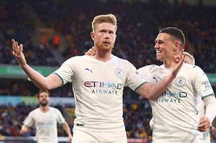 Kevin de Bruyne's cheeky nod to Erling Haaland in celebration for Man City hat-trick