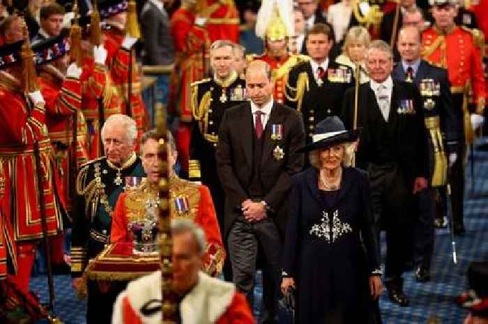 Prince William 'sad and regretful' at Parliament opening as The Queen skips speech on doctors orders