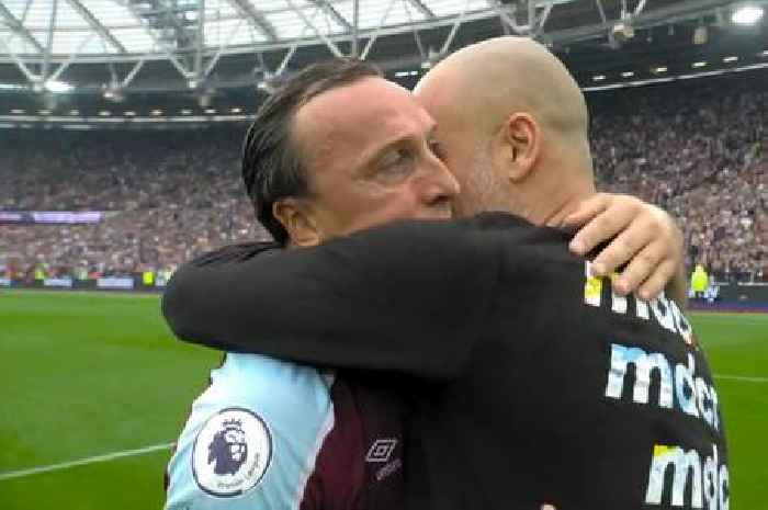 Pep Guardiola embraces tearful Mark Noble in classy moment after West Ham draw