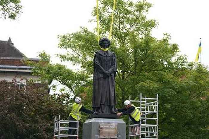 Margaret Thatcher statue egged by protestors within hours of being installed in home town