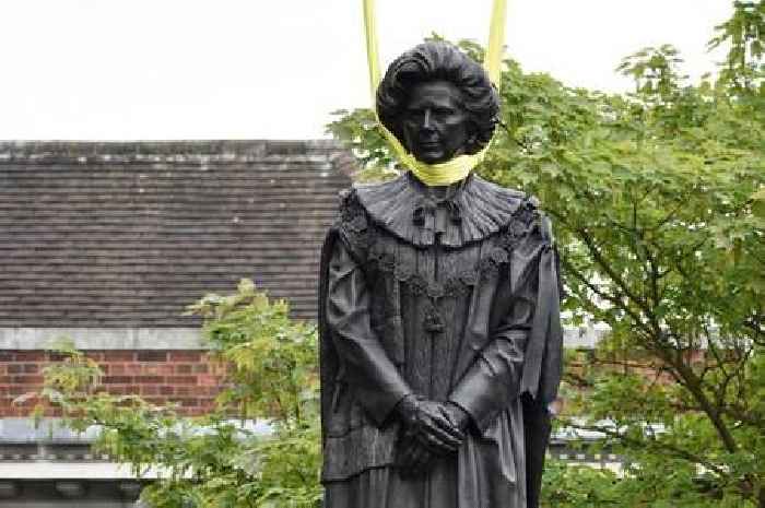 Margaret Thatcher statue is finally erected in her home town of Grantham
