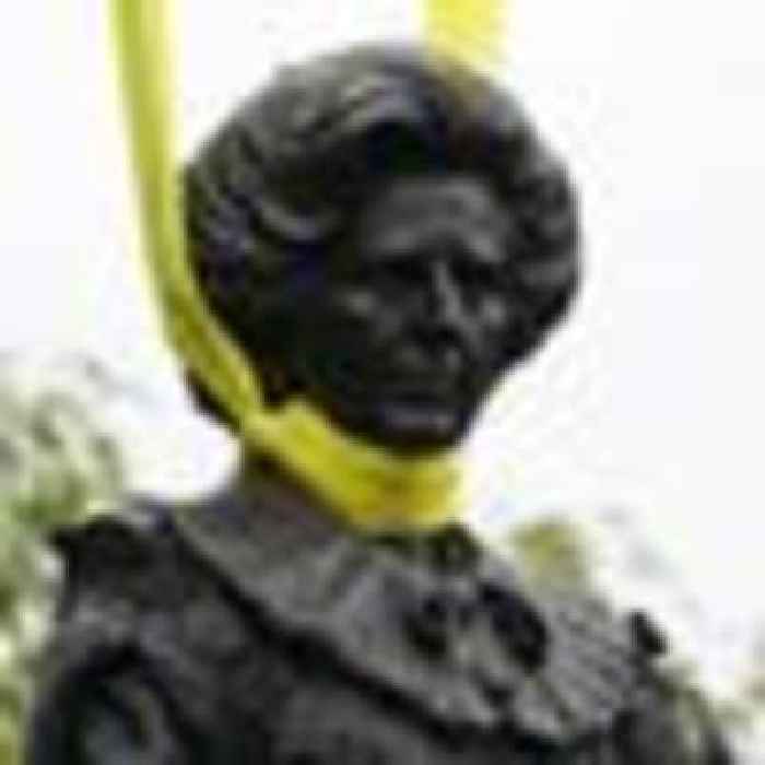 Margaret Thatcher statue egged and booed after being erected in Grantham