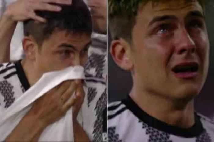 Paulo Dybala breaks down in floods of tears after playing last game for Juventus