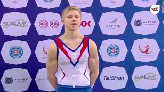 Russian Gymnast Barred From Competition For One Year After Wearing Pro-War ‘Z’ Symbol On Podium