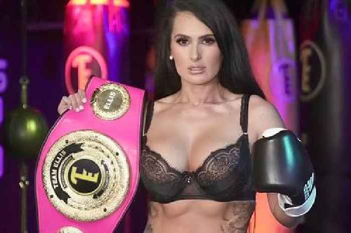 Reality star wears jaw-dropping G-string in her boxing debut - and judges give her win