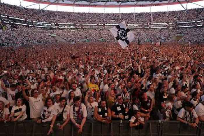 Tens of thousands of Frankfurt fans pack out home stadium like concert for Rangers final