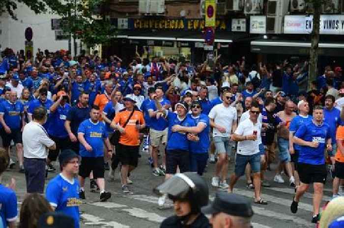 Rangers fan left with huge gash down leg ahead of Seville Europa League Final