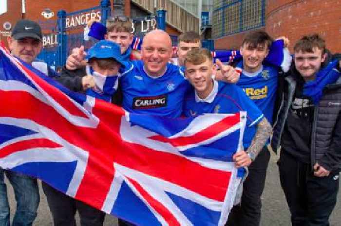 Rangers fans flood Ibrox as hundreds queue outside pubs in Europa league final celebrations