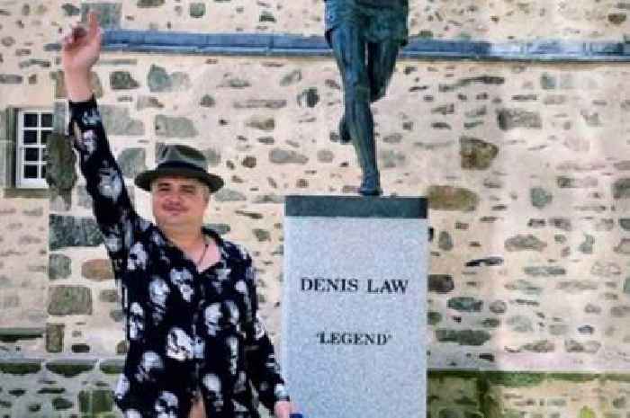 Pete Doherty's sweet tribute to Manchester United legend Denis Law as he larks around Aberdeen