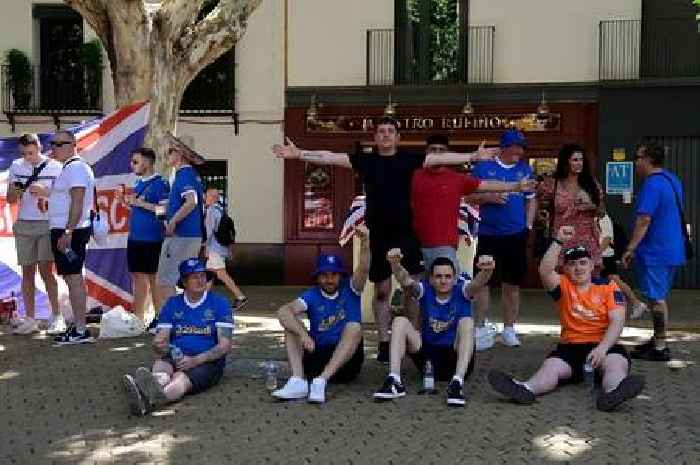 Rangers fans in photos as hopes of winning Europa League are dashed in Seville