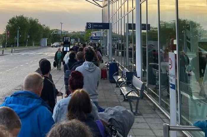 Bristol Airport live updates as travellers forced to queue outside for security