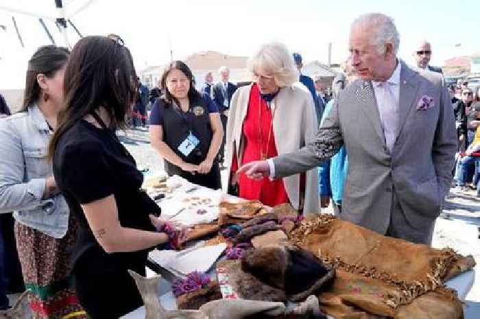 Camilla presented with stress ball made from beaver fur on Royal Tour