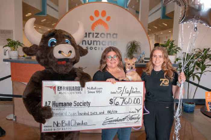 The Arizona Humane Society Was the Most Recent Recipient of Earnhardt Auto Centers No Bull Charities - Employee Contributions Program