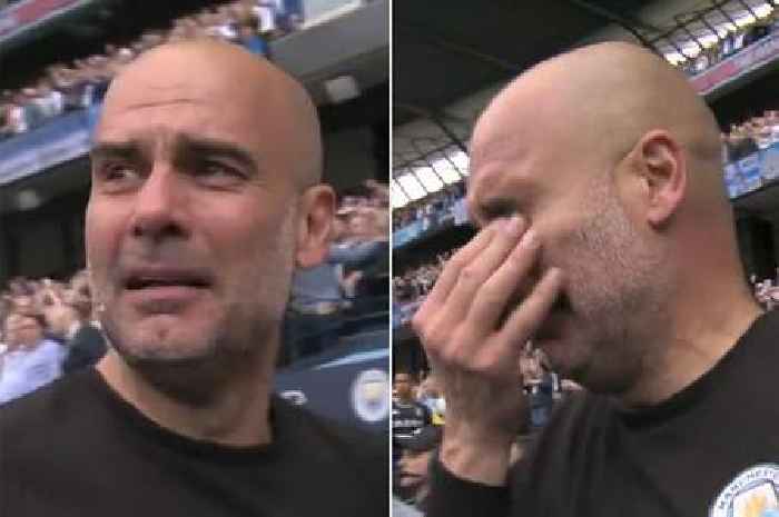 Pep Guardiola breaks down in tears as Man City win Premier League on dramatic final day