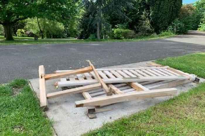 Anger as Netflix After Life bench in Nottingham destroyed by 'disgusting' vandals