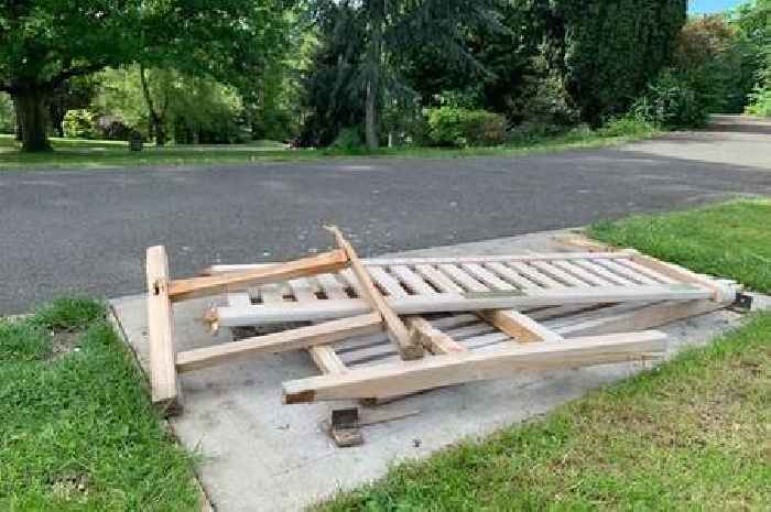 Ricky Gervais After Life bench destroyed by cruel vandals