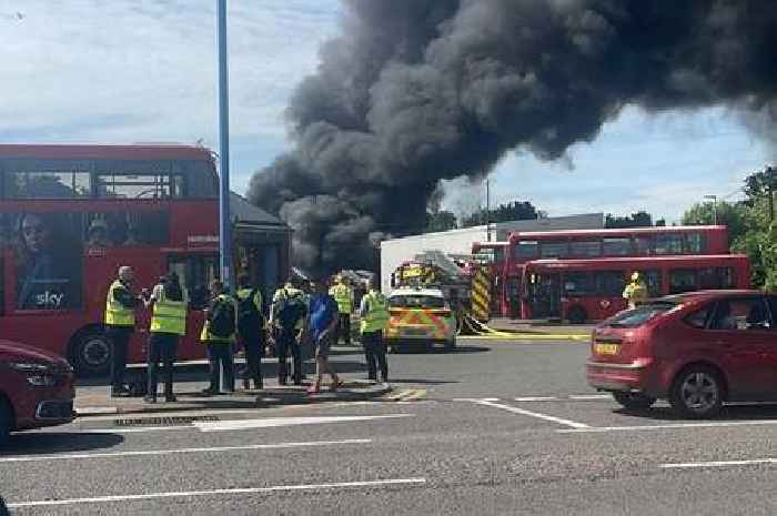 Live Potters Bar fire updates: Explosions heard as huge fire burns in Herts