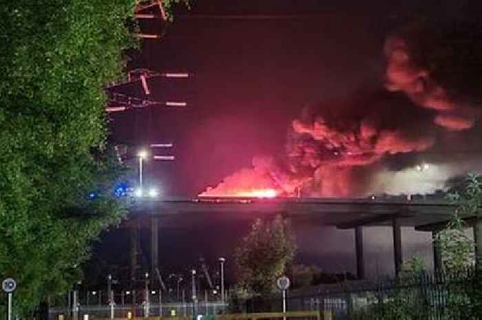 M4 Briton Ferry Bridge fire rages for five hours after explosion as huge firefighting team called