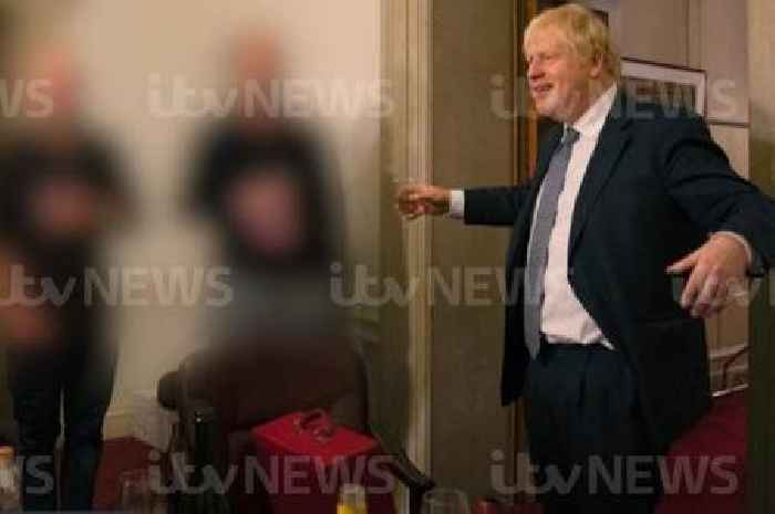 Pictures show Boris Johnson with cup of fizz at 'leaving party during lockdown'