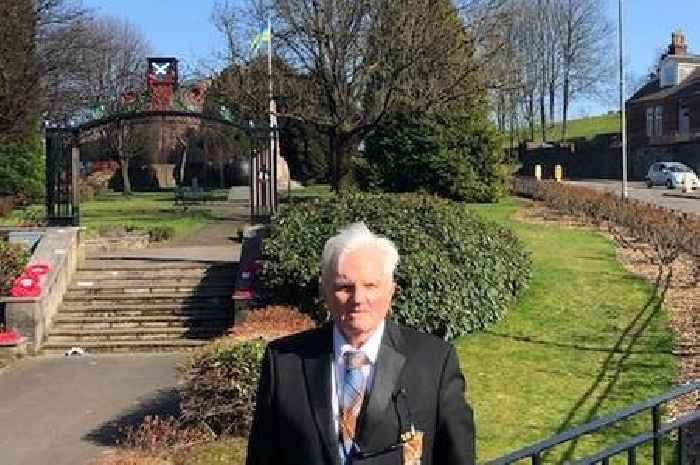 Sick yobs steal Ukrainian flag from Falkirk memorial garden