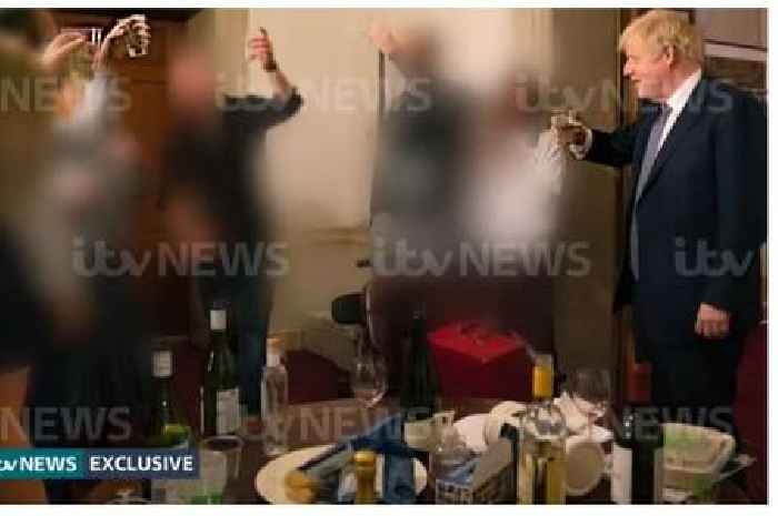 Boris Johnson pictured drinking 'at Downing Street party during lockdown'