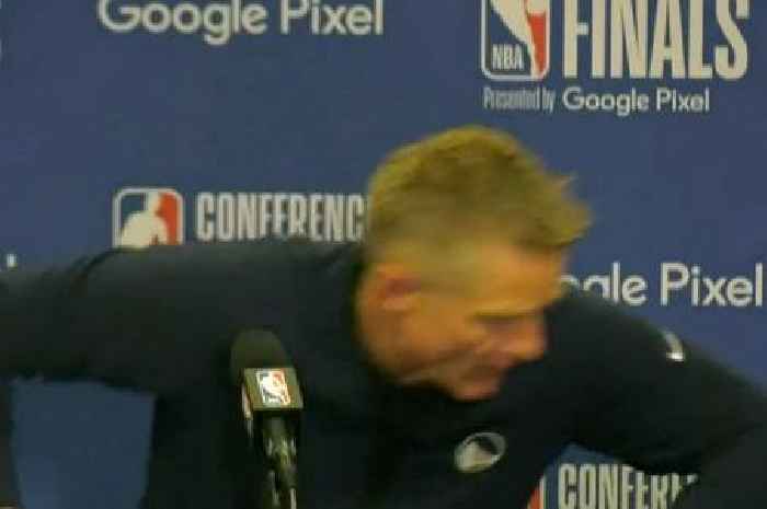 Furious NBA basketball coach Steve Kerr storms out of presser over Texas massacre