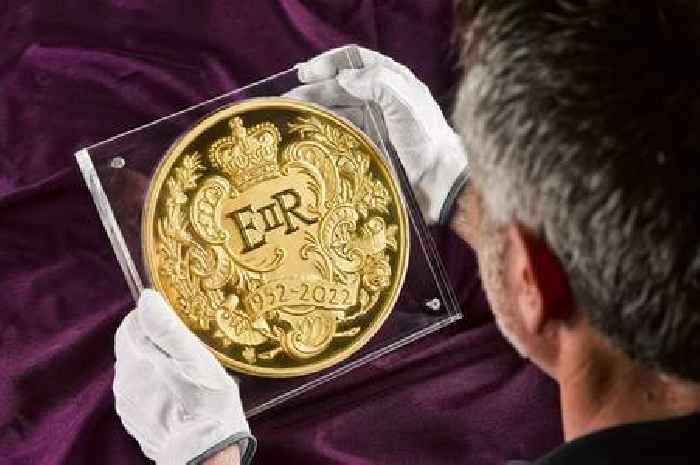 Huge Jubilee coin worth £15k is the largest ever made by Royal Mint