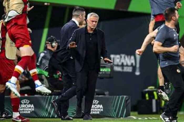 Jose Mourinho cool as cucumber in photo after Roma bag Europa Conference League winner