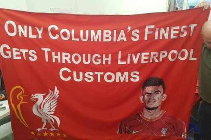 Liverpool fans slammed for Luis Diaz flag that makes crass cocaine reference