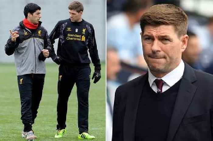 Fans joke Gerrard is 'getting the band back together' as Villa target Luis Suarez move