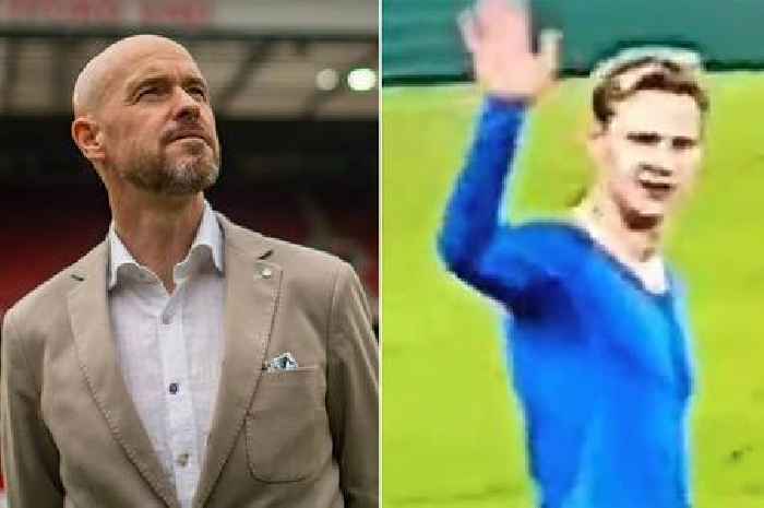 Man Utd target Frenkie de Jong reacts as fan shouts 'Erik ten Hag is waiting for you'