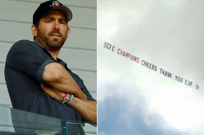 Ryan Reynolds and Wrexham trolled by Stockport fans with banner flown over play-off