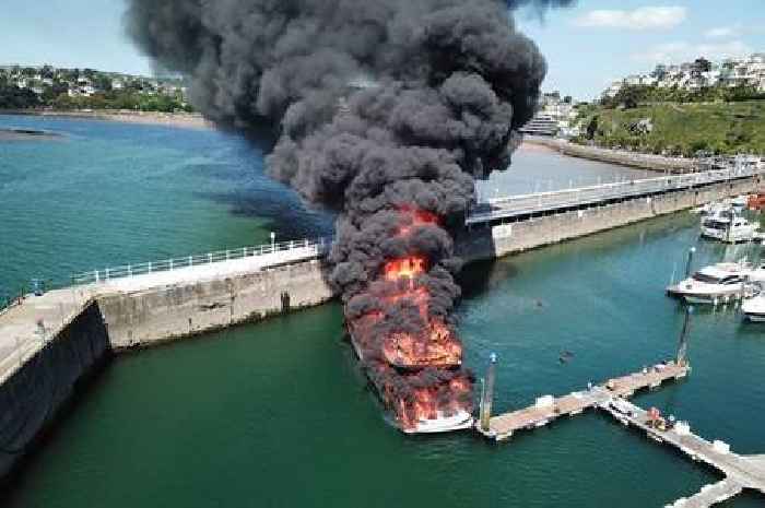 Superyacht fire: Major incident declared as ship ablaze in Westcountry