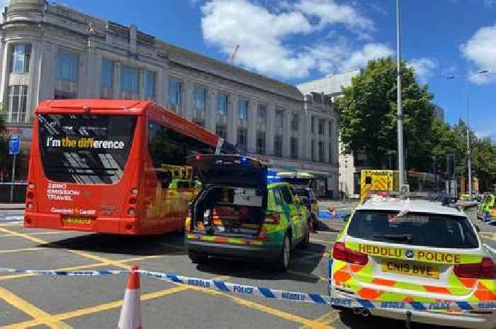Live updates after collision between pedestrian and vehicle causes police to close off part of Cardiff city centre