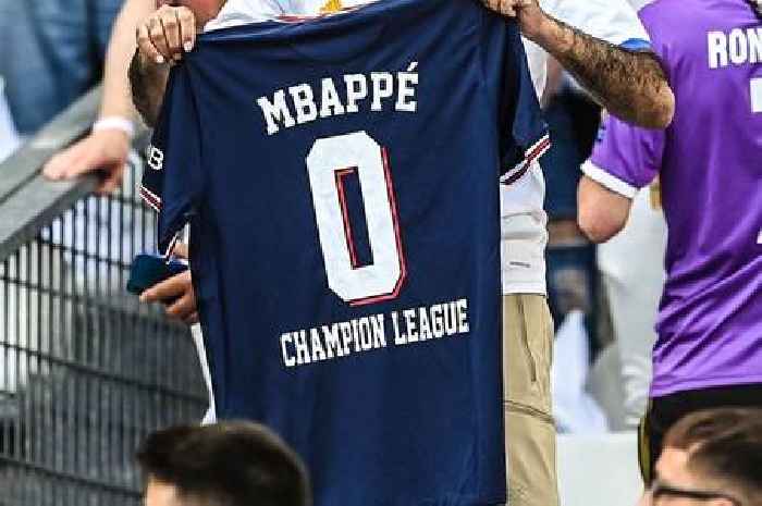 Real Madrid fan shows off brutal shirt aimed at Kylian Mbappe at Champions League final