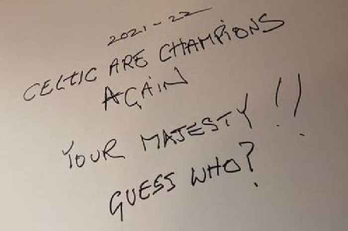 Rod Stewart trolls the Queen with 'Celtic are champions' graffiti ahead of Jubilee concer