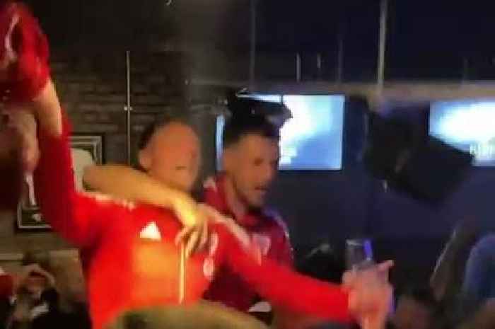 Wales players sing Shakira song during celebrations after reaching World Cup finals