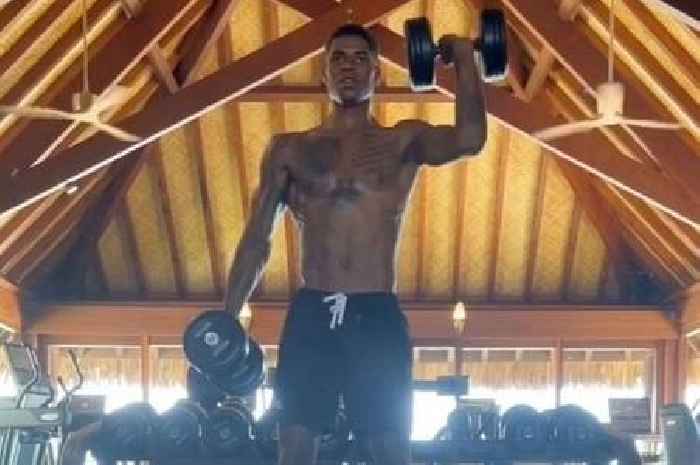 Marcus Rashford flaunts ripped physique as summer body transformation gets underway