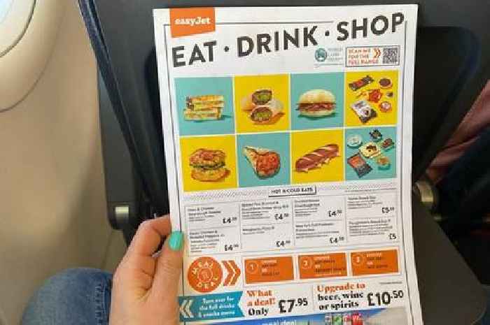 EasyJet's limited in-flight food and drink options as Gatwick passengers advised to bring their own
