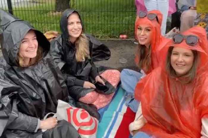 Harry Styles fans sing to keep spirits high amid rain as huge queues form ahead of Ibrox gig