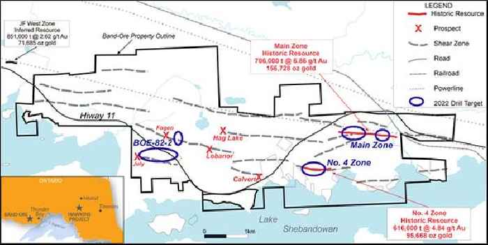 E2Gold Plans First Drill Program on its Band-Ore Project, Ontario