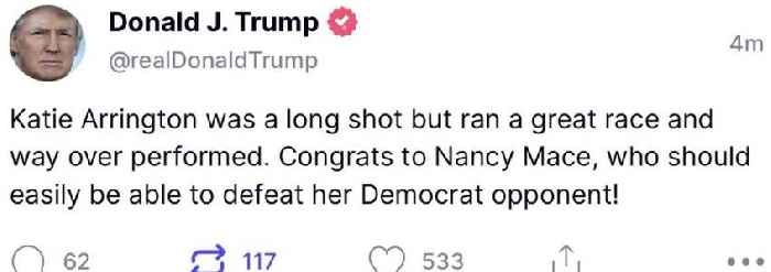 Trump Congratulates Nancy Mace, GOP Rep. He Slammed as ‘Nasty’ and ‘Disloyal’