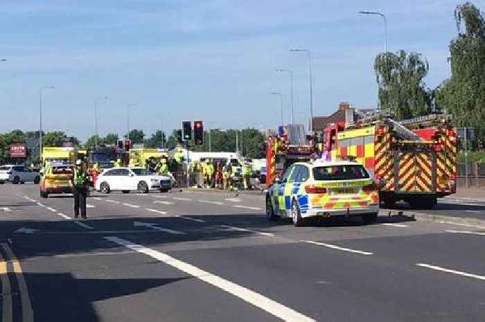 Live updates as overturned car shuts Cardiff's Newport Road in serious crash