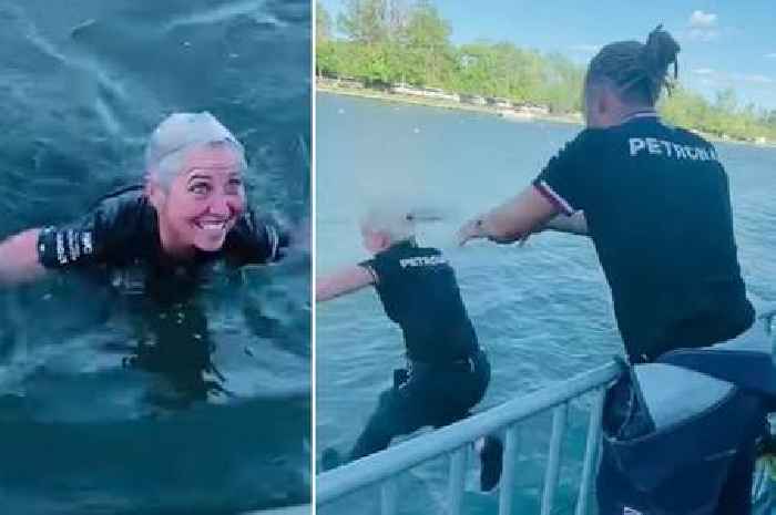 Lewis Hamilton pushes physio in river after she bet against Mercedes F1 star
