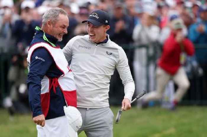 Matt Fitzpatrick’s emotional caddy as US Open champ spotted comforting him