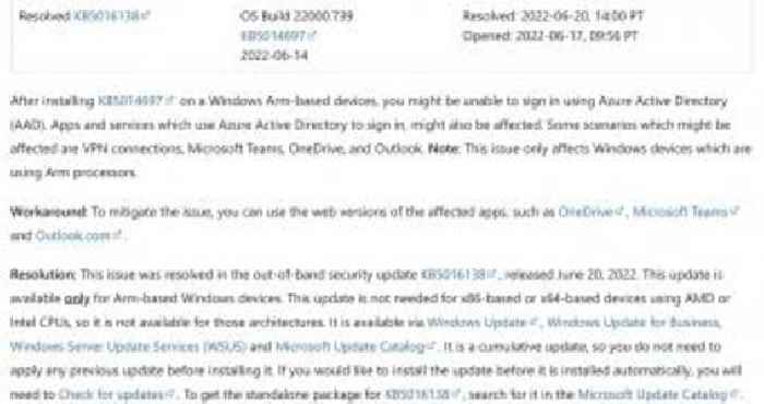 Microsoft Releases Emergency Windows 11 Update KB5016138