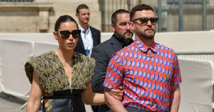 Jessica Biel & Justin Timberlake Turn Out For Paris Fashion Week After Pop Star Trolls Himself For Dance Video