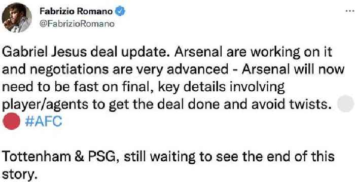 Fabrizio Romano: Arsenal now in ‘very advanced’ talks to sign Brazilian attacker