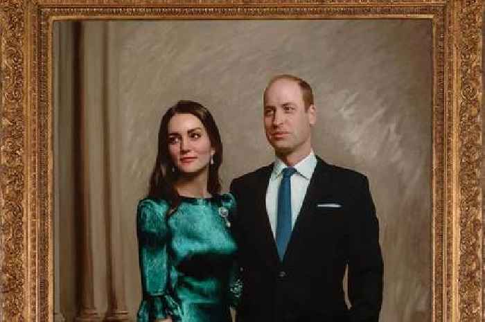 Royal fans think Prince William looks like someone else in first joint portrait with Kate