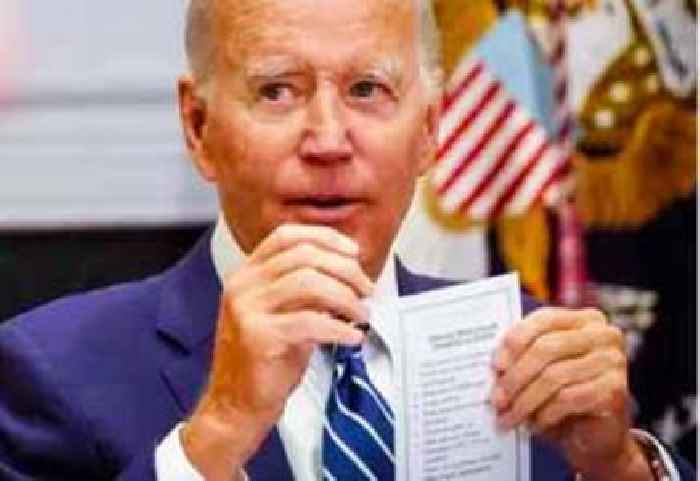 Biden Flashes Embarrassing 'Cheat Sheet' With Simple Behavior Instructions